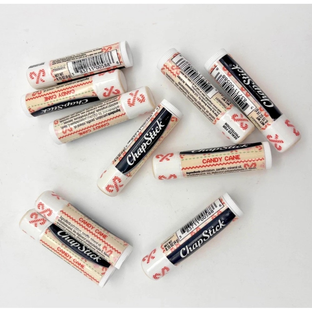 18 Pieces Candy Cane Chapstick Limited Edition 0.15oz Sealed